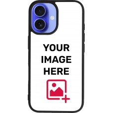 Coque personnalisée avec bords en silicone noir - iPhone 16