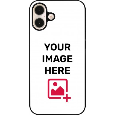 Coque personnalisée avec bords en silicone noir - iPhone 16 Plus