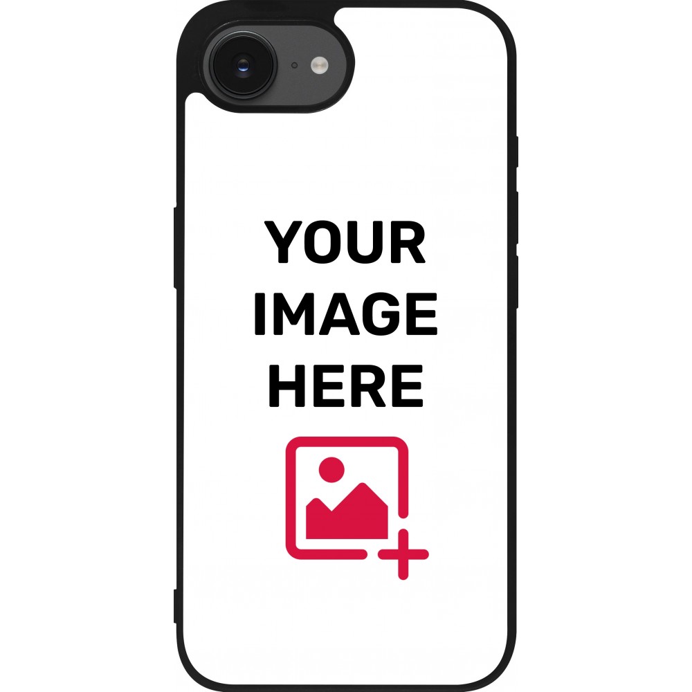 Coque personnalisée avec bords en silicone noir - iPhone 16e