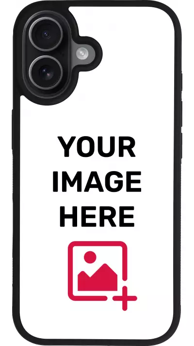 Coque personnalisée avec bords en silicone noir - iPhone 17