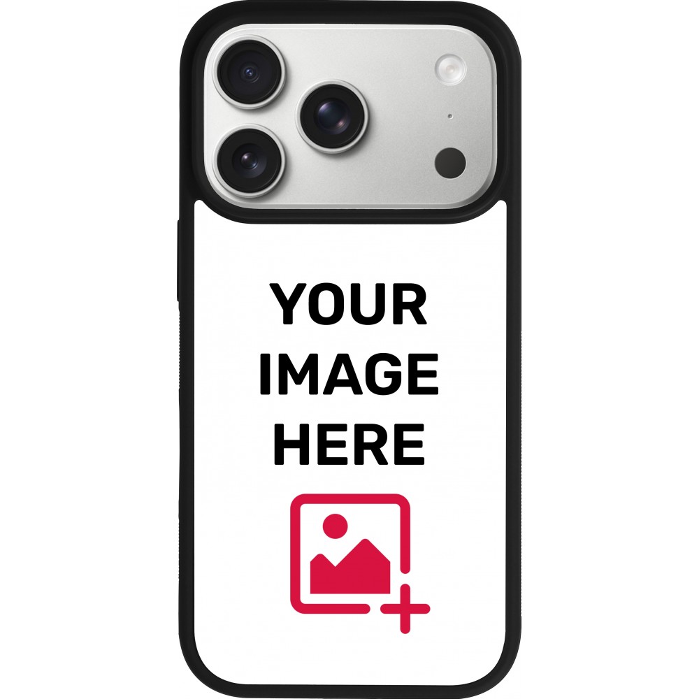 Personalisierte Hülle mit schwarzen Silikonrändern - iPhone 17 Pro