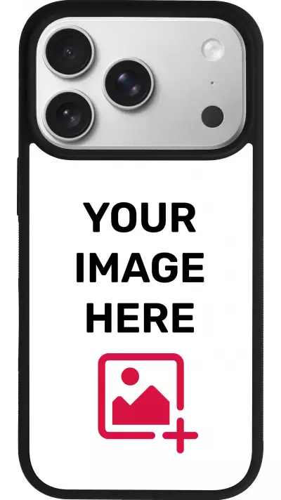 Coque personnalisée avec bords en silicone noir - iPhone 17 Pro