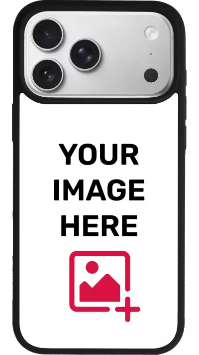 Coque personnalisée avec bords en silicone noir - iPhone 17 Pro Max