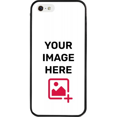 Personalisierte Hülle mit schwarzen Silikonrändern - iPhone 5