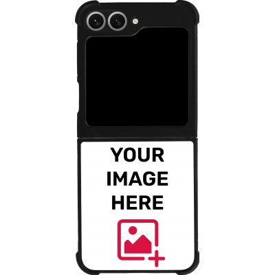Coque personnalisée en silicone rigide noir - Galaxy Z Flip6