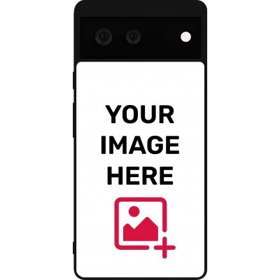 Coque personnalisée en silicone rigide noir - Google Pixel 6