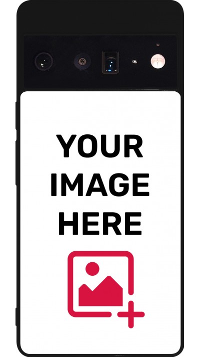 Coque personnalisée en silicone rigide noir - Google Pixel 6 Pro