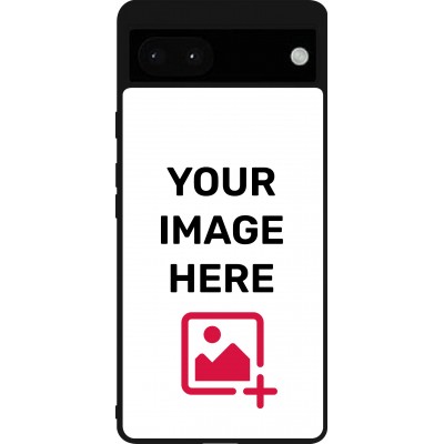 Coque personnalisée en silicone rigide noir - Google Pixel 6a