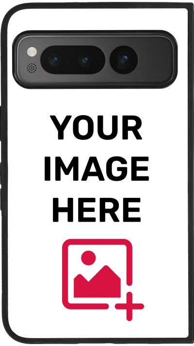 Coque personnalisée en silicone rigide noir - Google Pixel Fold
