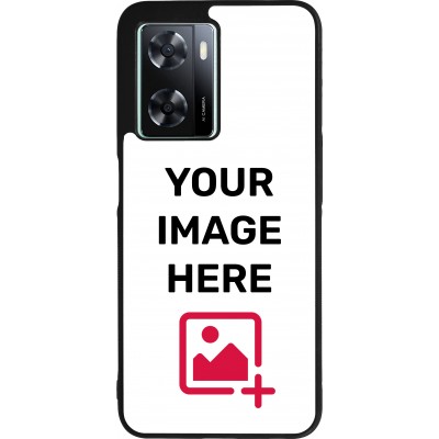 Coque personnalisée en silicone rigide noir - OPPO A57