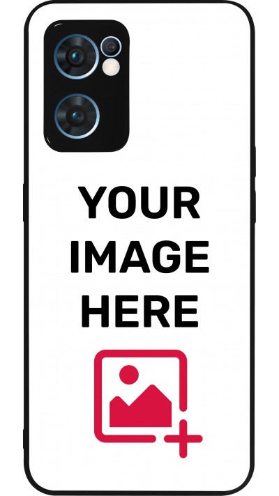 Coque personnalisée en silicone rigide noir - OPPO Reno7 5G