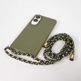 Coque Samsung Galaxy S25 Edge - Bio Eco-Friendly nature avec cordon collier - Vert foncé