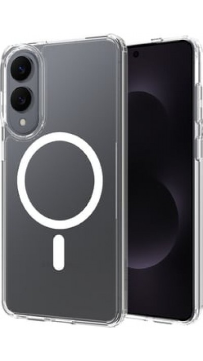 Coque Samsung Galaxy S25 Edge - Gel transparent compatible MagSafe silicone TPU Super Clear