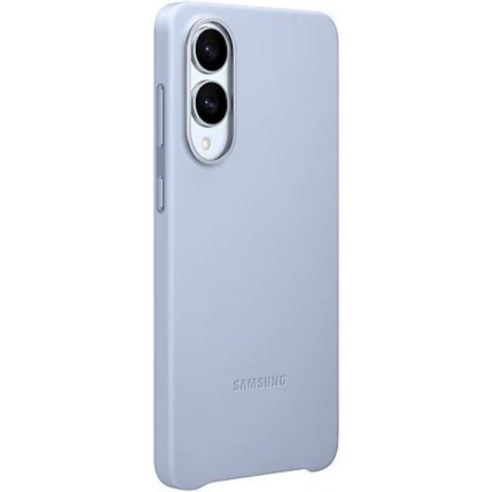 Galaxy S25 Edge Case Hülle - Premium Vegan Leder Backcover Kindsuit - Hellblau