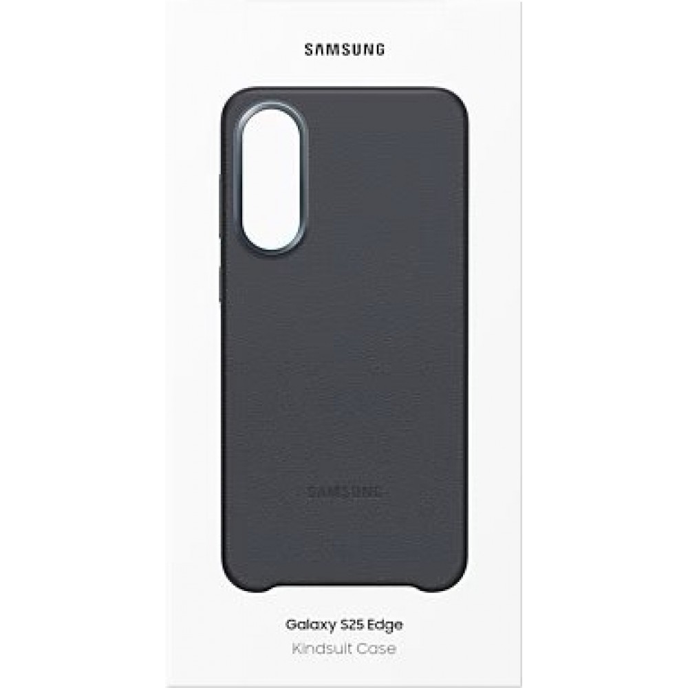 Coque Samsung Galaxy S25 Edge - Premium en cuir vegan Backcover Kindsuit - Noir