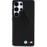 Coque Samsung Galaxy S25 Ultra - BMW Oversized rayures compatible MagSafe en cuir - Noir