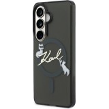 Coque Samsung Galaxy S26 - Karl Lagerfeld IML KC Script MagSafe protection &eacute;l&eacute;gante - Noir