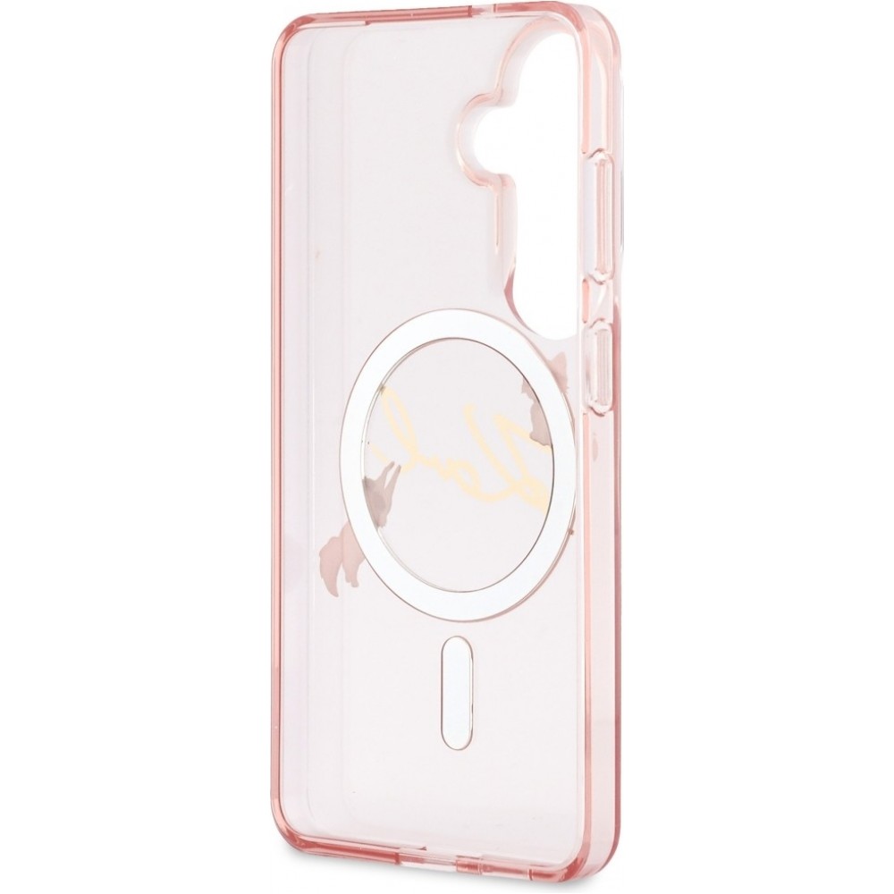 Coque Samsung Galaxy S26 - Karl Lagerfeld IML KC Script MagSafe protection &eacute;l&eacute;gante - Rose