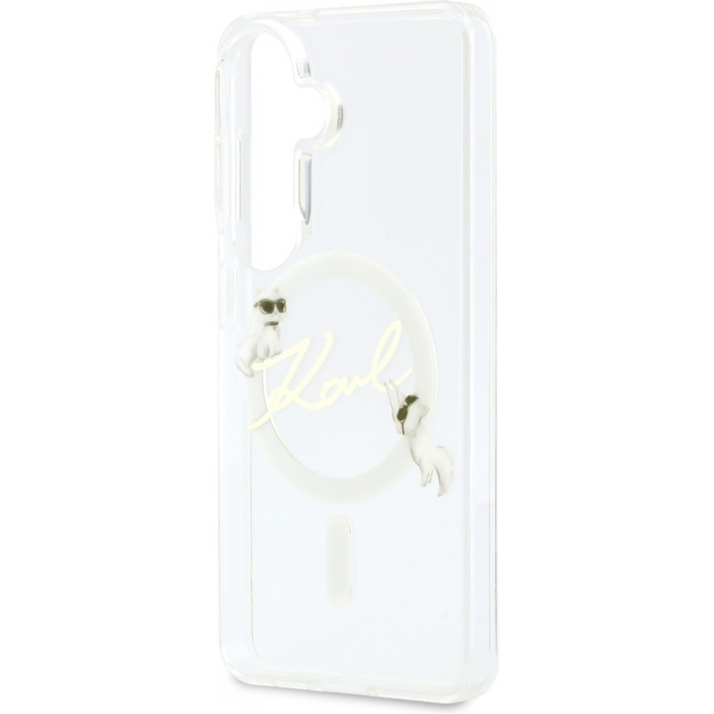 Coque Samsung Galaxy S26 - Karl Lagerfeld IML KC Script MagSafe protection &eacute;l&eacute;gante - Transparent