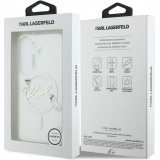 Coque Samsung Galaxy S26 - Karl Lagerfeld IML KC Script MagSafe protection &eacute;l&eacute;gante - Transparent