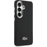Coque Samsung Galaxy S26 - Lacoste Petit Pique MagSafe avec logo m&eacute;tal protection &eacute;l&eacute;gante et durable - Noir