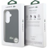 Coque Samsung Galaxy S26 - Lacoste Petit Pique MagSafe avec logo m&eacute;tal protection &eacute;l&eacute;gante et durable - Noir