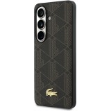 Coque Samsung Galaxy S26 - Lacoste PVC Blend Monogramme magn&eacute;tique &eacute;l&eacute;gante et durable - Brun