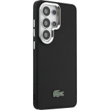 Coque Samsung Galaxy S26 Ultra - Lacoste Petit Pique MagSafe avec logo m&eacute;tal protection &eacute;l&eacute;gante et durable - Noir