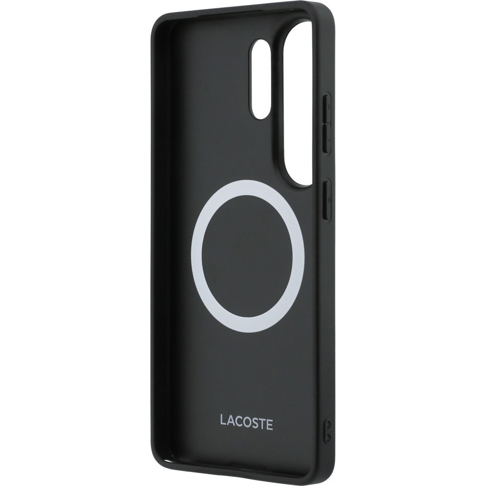 Coque Samsung Galaxy S26 Ultra - Lacoste PVC Blend Monogramme magn&eacute;tique &eacute;l&eacute;gante et durable - Brun