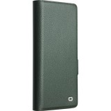 Coque Samsung Galaxy Z Fold7 - Flip Qialino Full grain Wallet cuir v&eacute;ritable mat avec fermeture magn&eacute;tique - Vert