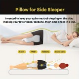 Coussin de genoux &agrave; m&eacute;moire de forme pour position lat&eacute;rale soutien des jambes 35,56cm - Gris