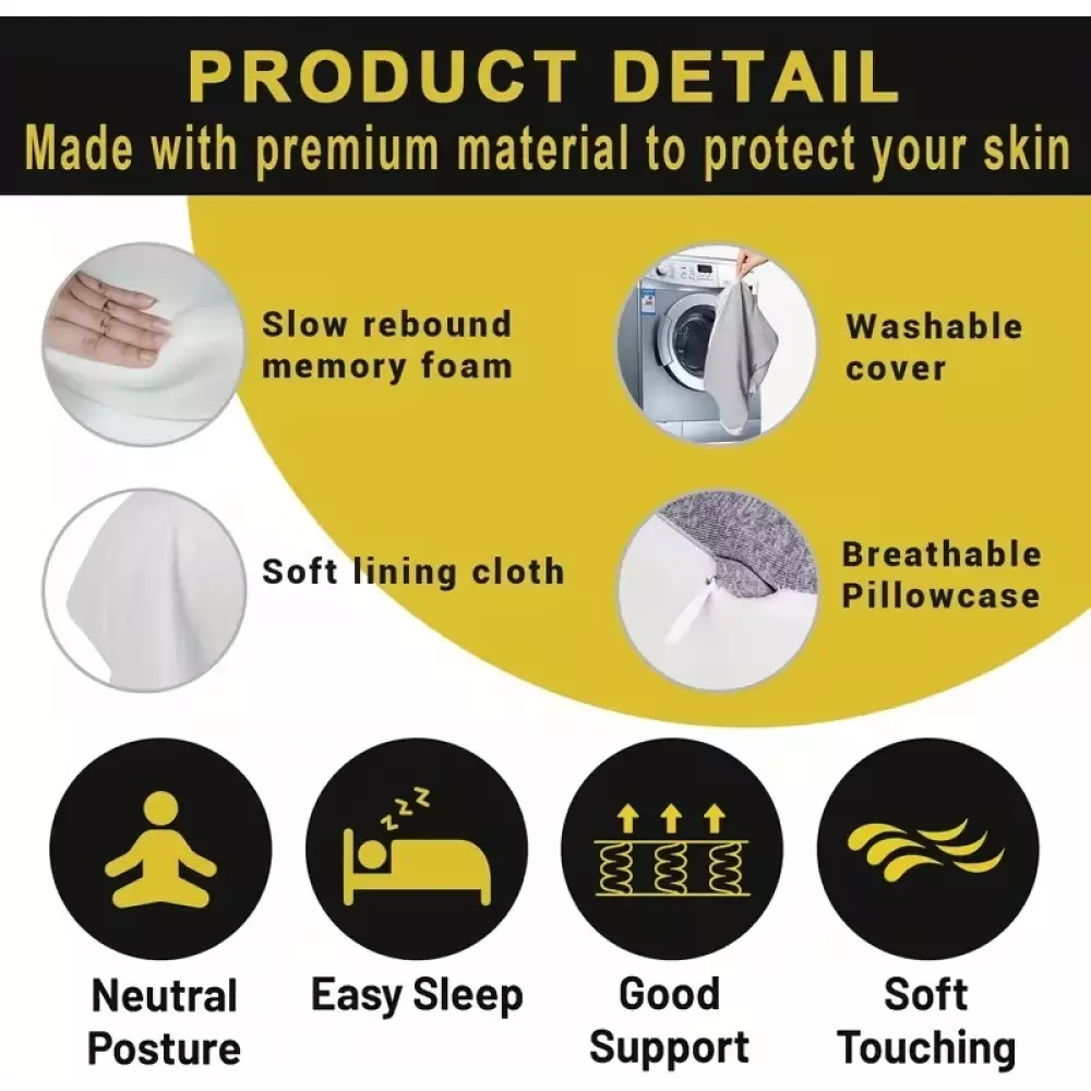 Coussin de genoux &agrave; m&eacute;moire de forme pour position lat&eacute;rale soutien des jambes 35,56cm - Gris