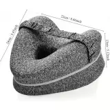 Ergonomisches Beinkissen mit Memory-Schaum und Knieschlafkissen f&uuml;r Seitenschl&auml;fer waschbarer Bezug - Weiss