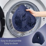 Coussin de jambe ergonomique &agrave; m&eacute;moire de forme avec sangle oreiller de genou pour dormeurs lat&eacute;raux housse lavable - Blanc