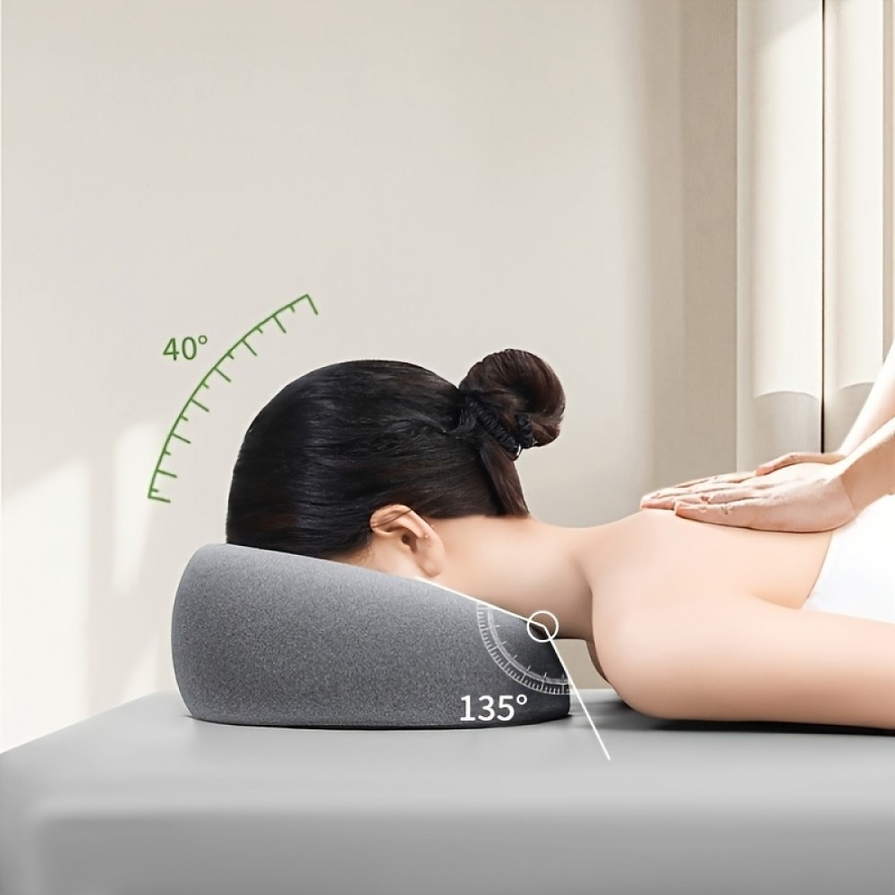 Coussin de massage facial en U pour massaget et relaxation tête cervicale - Gris