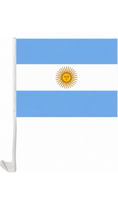 Drapeau Argentine avec clip pour vitre de voiture accessoire supporter