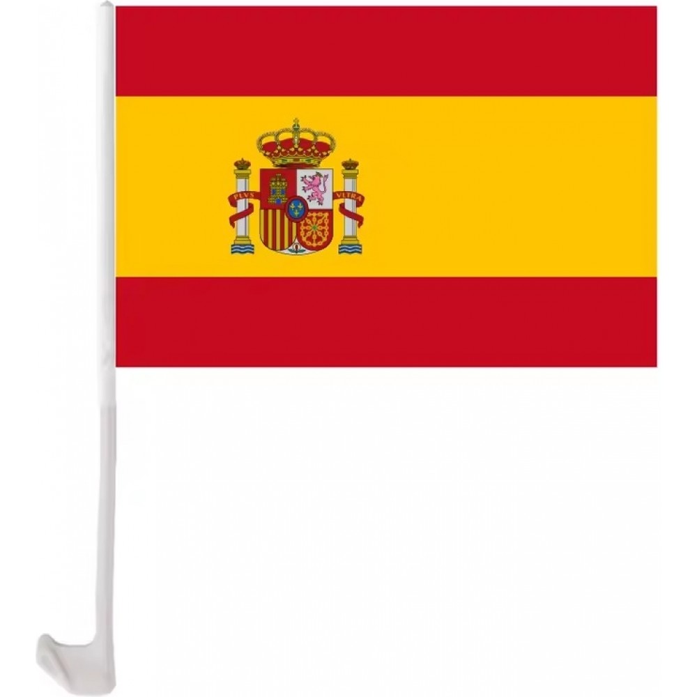 Drapeau Espagne avec clip pour vitre de voiture accessoire supporter