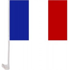 Drapeau France avec clip pour vitre de voiture accessoire supporter