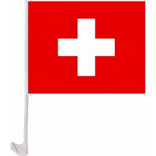 Drapeau Suisse avec clip pour vitre de voiture accessoire supporter