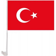 Drapeau Turquie avec clip pour vitre de voiture accessoire supporter