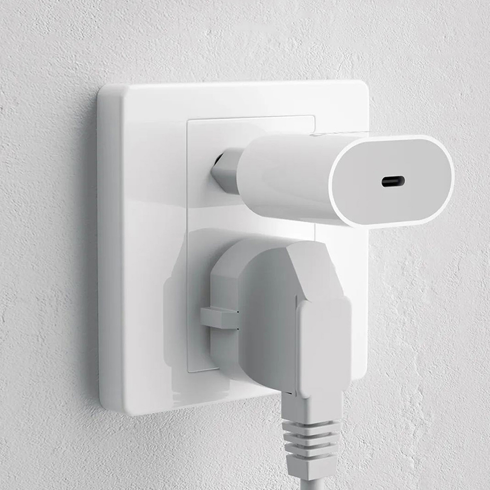 Dudao A14C chargeur mural USB-C PD 20W avec c&acirc;ble (1m USB-C) - Blanc