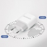 Dudao A14C chargeur mural USB-C PD 20W avec c&acirc;ble (1m USB-C) - Blanc