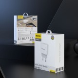 Dudao A14C chargeur mural USB-C PD 20W avec c&acirc;ble (1m USB-C) - Blanc