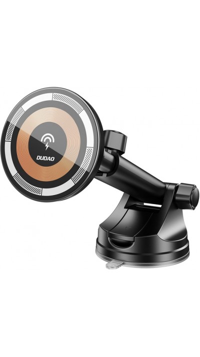 Dudao F12MAX+ support de t&eacute;l&eacute;phone avec chargeur sans fil 15W compatible MagSafe - Noir