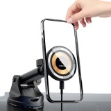 Dudao F12MAX+ support de t&eacute;l&eacute;phone avec chargeur sans fil 15W compatible MagSafe - Noir