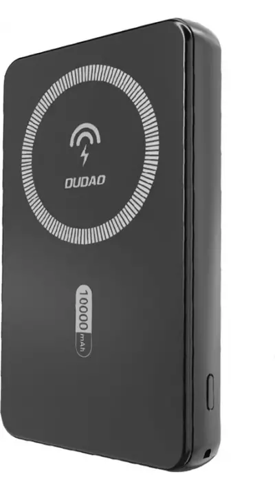 Dudao K14S batterie externe magn&eacute;tique 20W 5000mAh USB-A / USB-C - Noir
