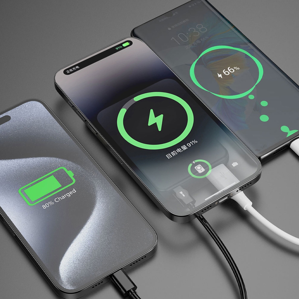 Dudao K14S batterie externe magn&eacute;tique 20W 5000mAh USB-A / USB-C - Noir