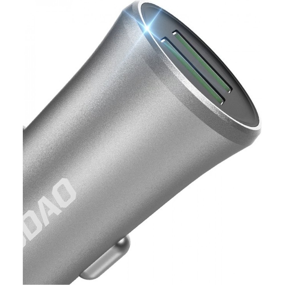 Dudao R6S chargeur de voiture intelligent 3.4A 2x USB - Argent