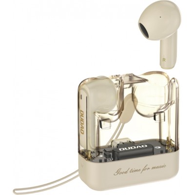 Dudao U18Pro &eacute;couteurs Bluetooth 5.3 TWS ergonomiques 6h d'autonomie - Beige
