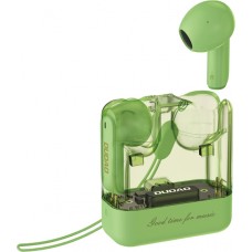 Dudao U18Pro écouteurs Bluetooth 5.3 TWS ergonomiques 6h d'autonomie - Vert